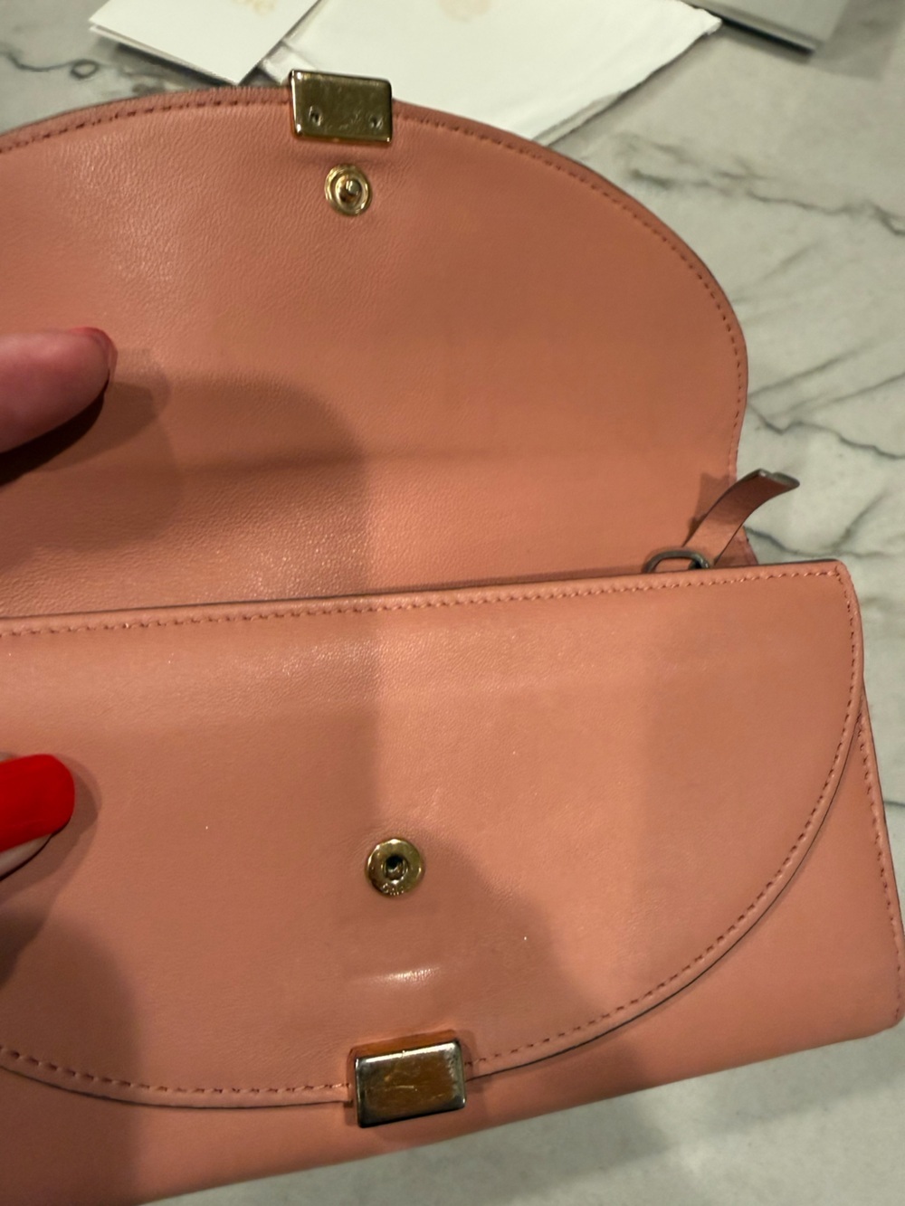 Chloé Georgia Pink Long Wallet Double Flap Gold Hardware Full Set Authentic 2013 - Picture 12 of 16
